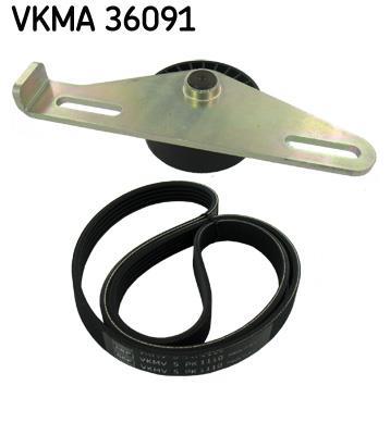 Kit de courroie d'accessoire (Courroie d’alternateur) SKF ref. VKMA 36091
